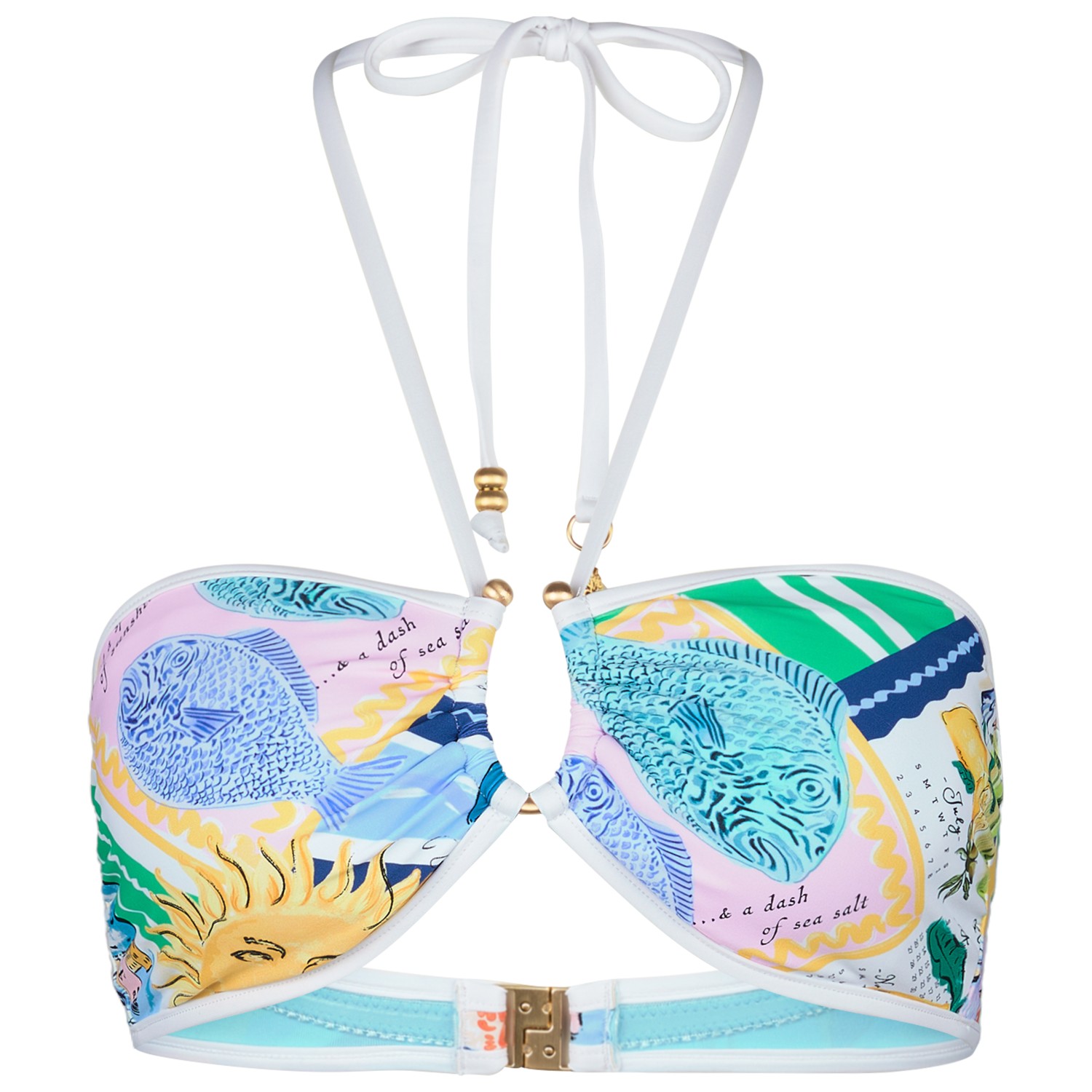 Seafolly - Women's Wish You Were Here Ring Front Bandeau - Bikini-Top