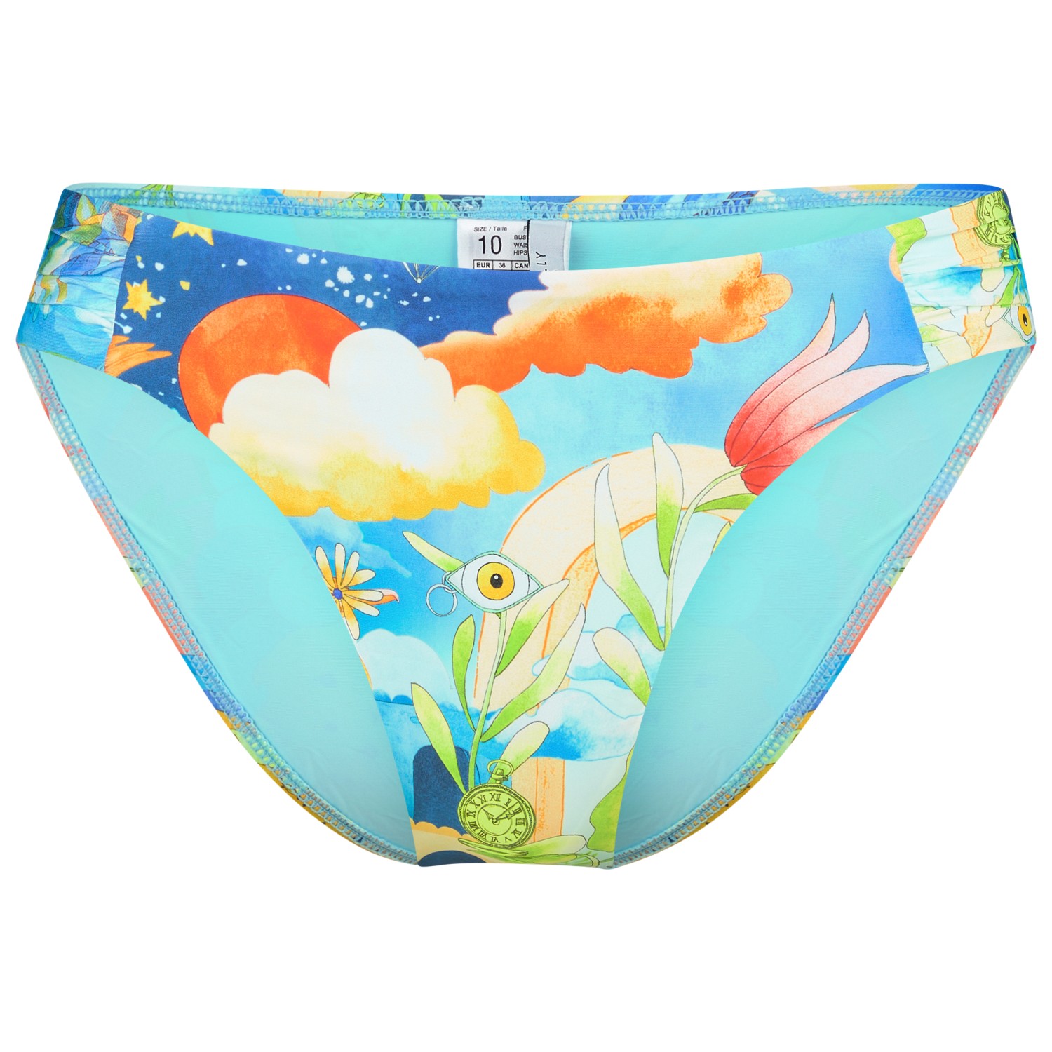 Seafolly - Women's Aquarius High Leg Ruched Side Pant - Bikini-Bottom