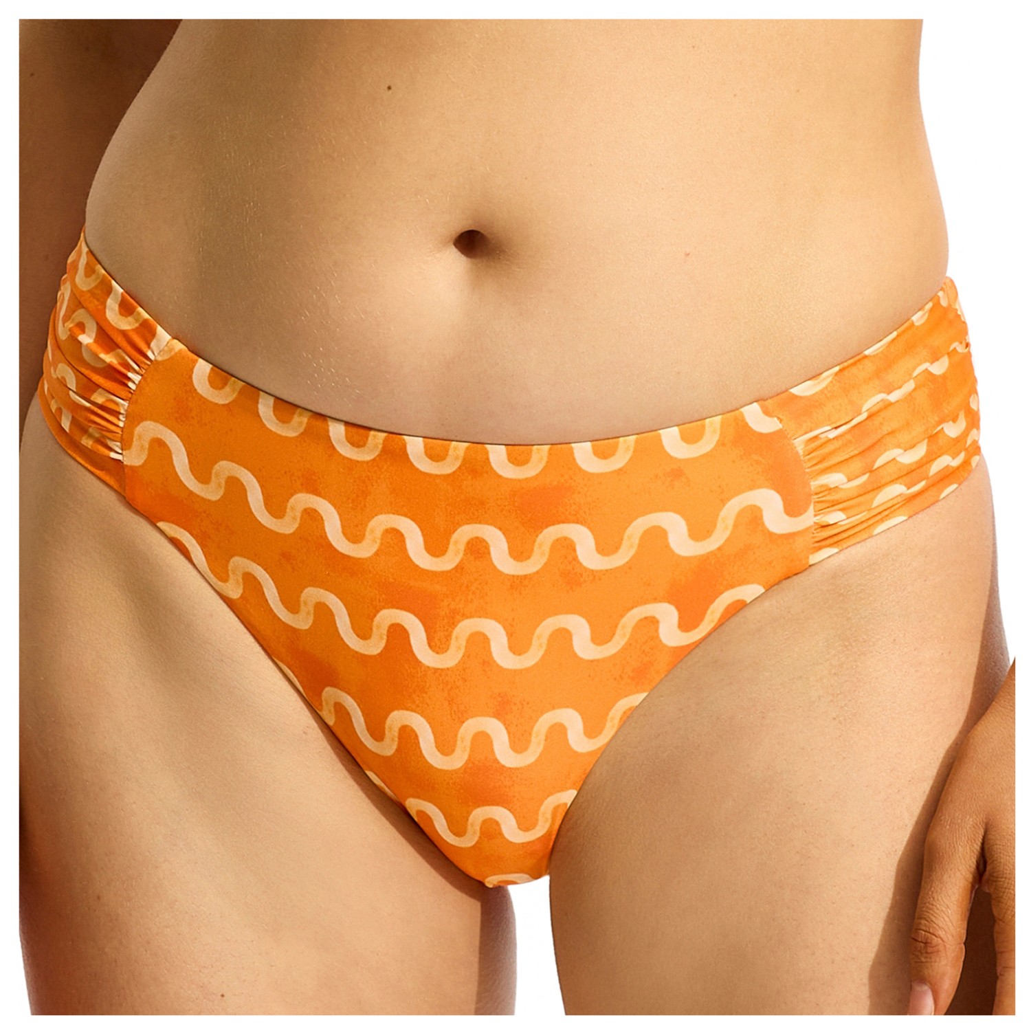 Seafolly - Women's Soundwave Ruched Side Retro Pant - Bikini-Bottom