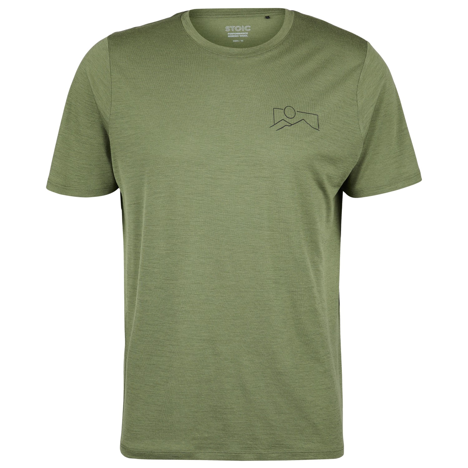 Stoic - Merino155 LaholmSt. Print T-Shirt Mountain - Merinoshirt