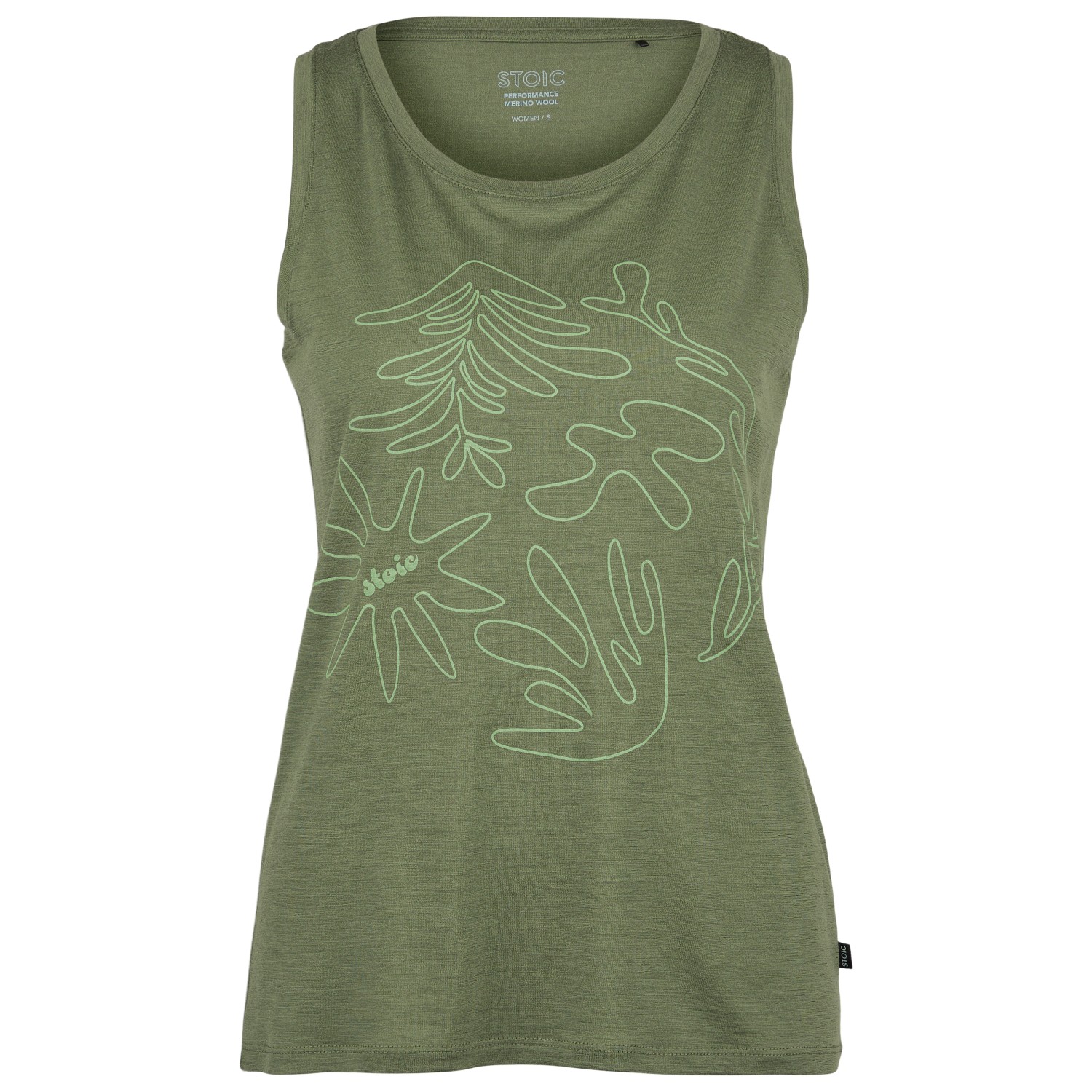 Stoic - Women's Merino155 LaholmSt. Print Tank Flowers - Merinoshirt