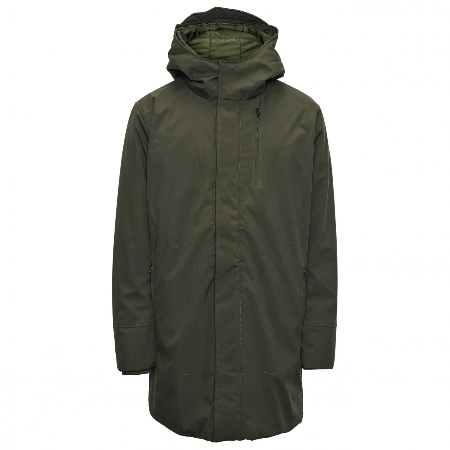 KnowledgeCotton Apparel - Long Soft Shell Jacket Climate Shell - Mantel KnowledgeCotton Apparel - Long Soft Shell Jacket Climate Shell - Mantel