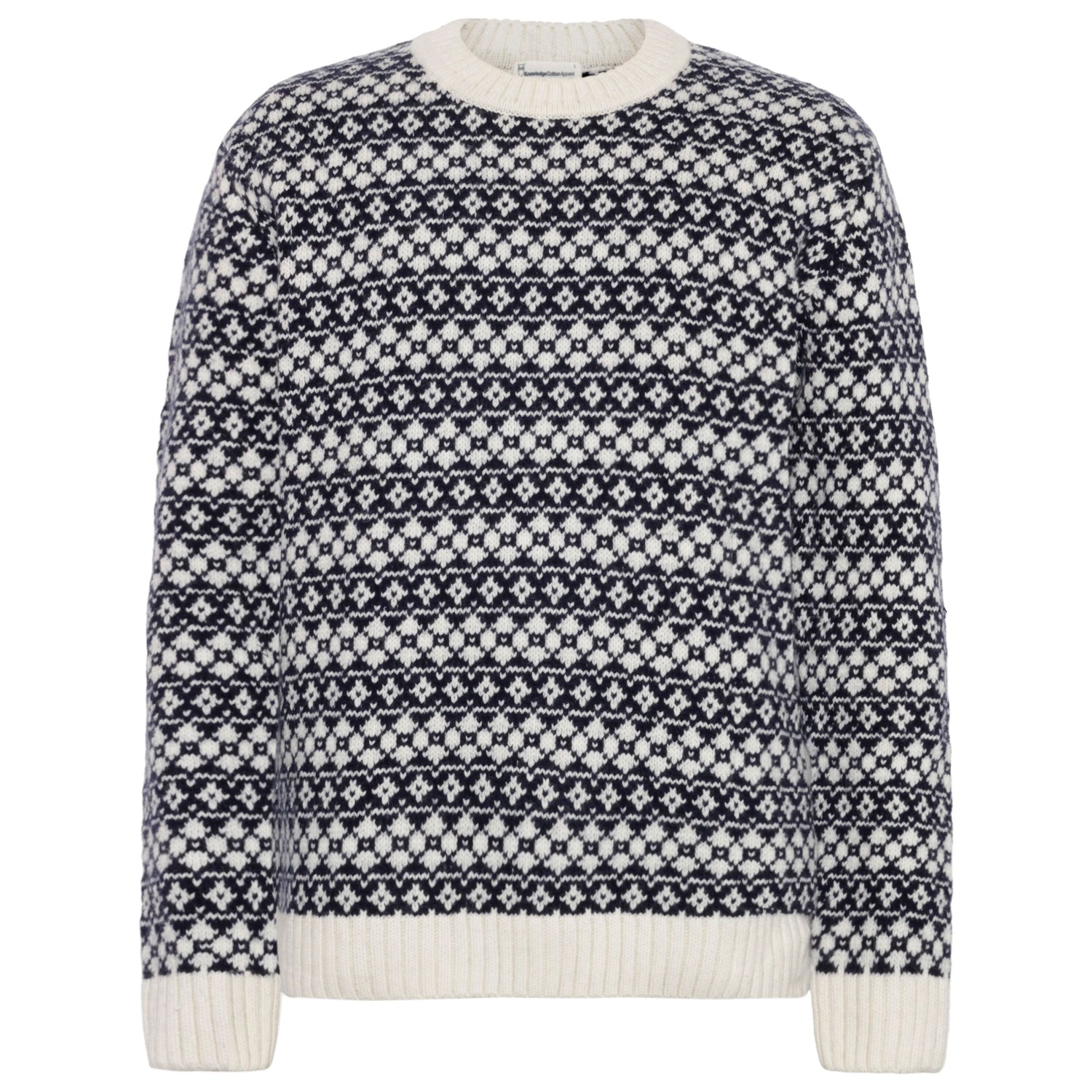 KnowledgeCotton Apparel - Fair Isle Crew Neck Lambswool Knit - Wollpullover KnowledgeCotton Apparel - Fair Isle Crew Neck Lambswool Knit - Wollpullover