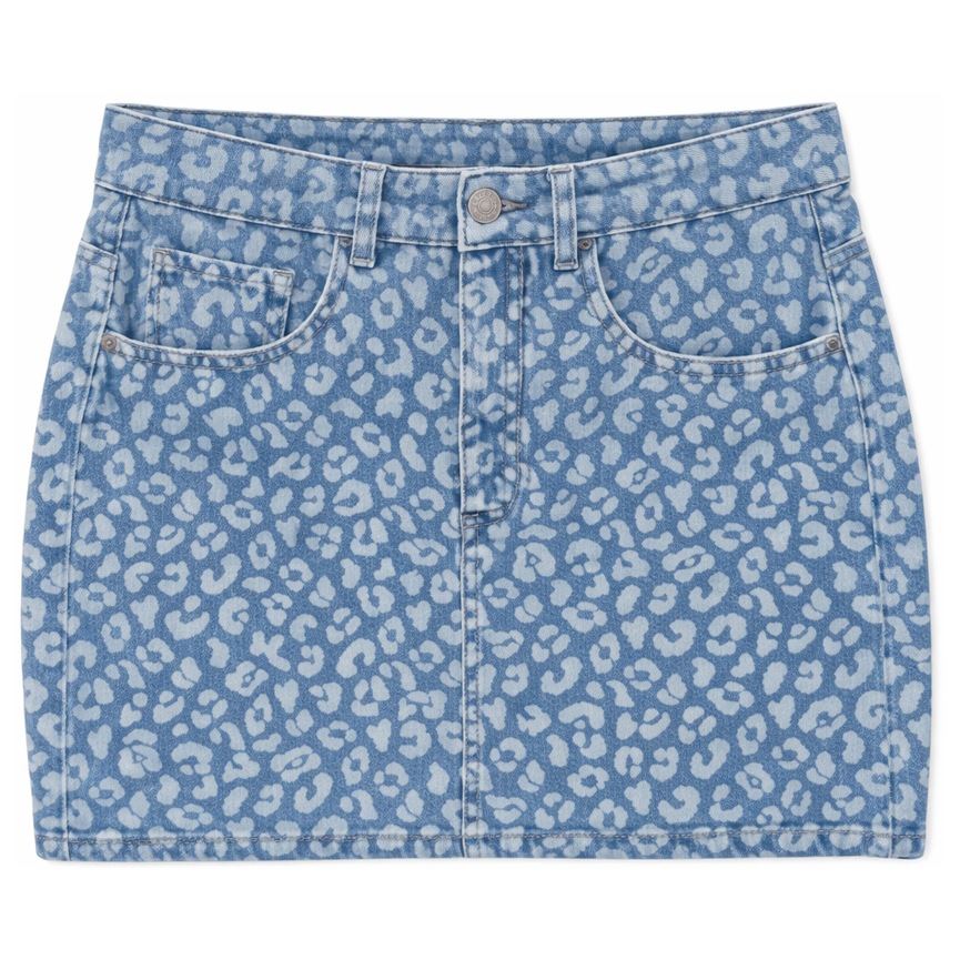 Mazine - Women's Printed Denim Mini Skirt - Rock