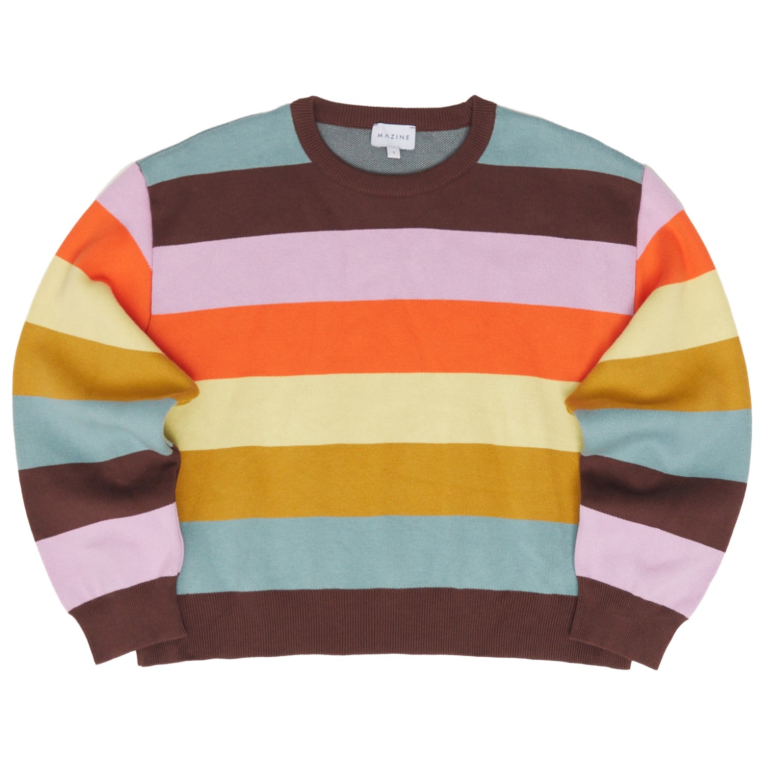 Mazine - Women's Striped Jacquard Knit Jumper - Pullover