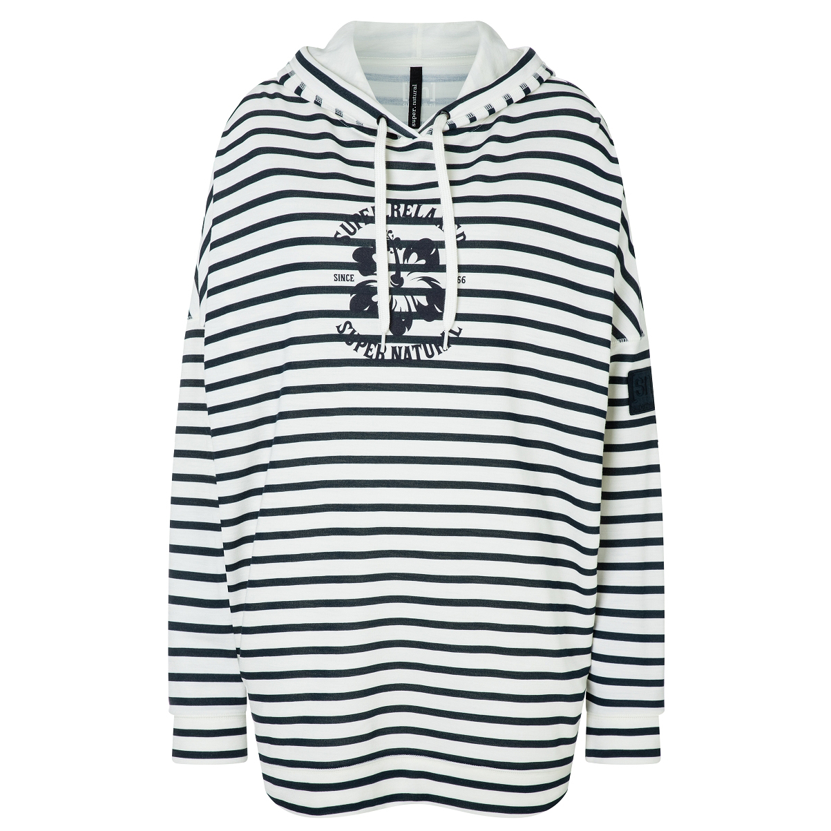 super.natural - Women's Feel Good Stripe Hibiskus Bio Hoodie - Hoodie