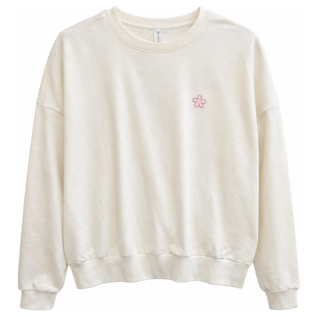Mazine - Women's Back Print Flowers Sweatshirt - Pullover Mazine - Women's Back Print Flowers Sweatshirt - Pullover