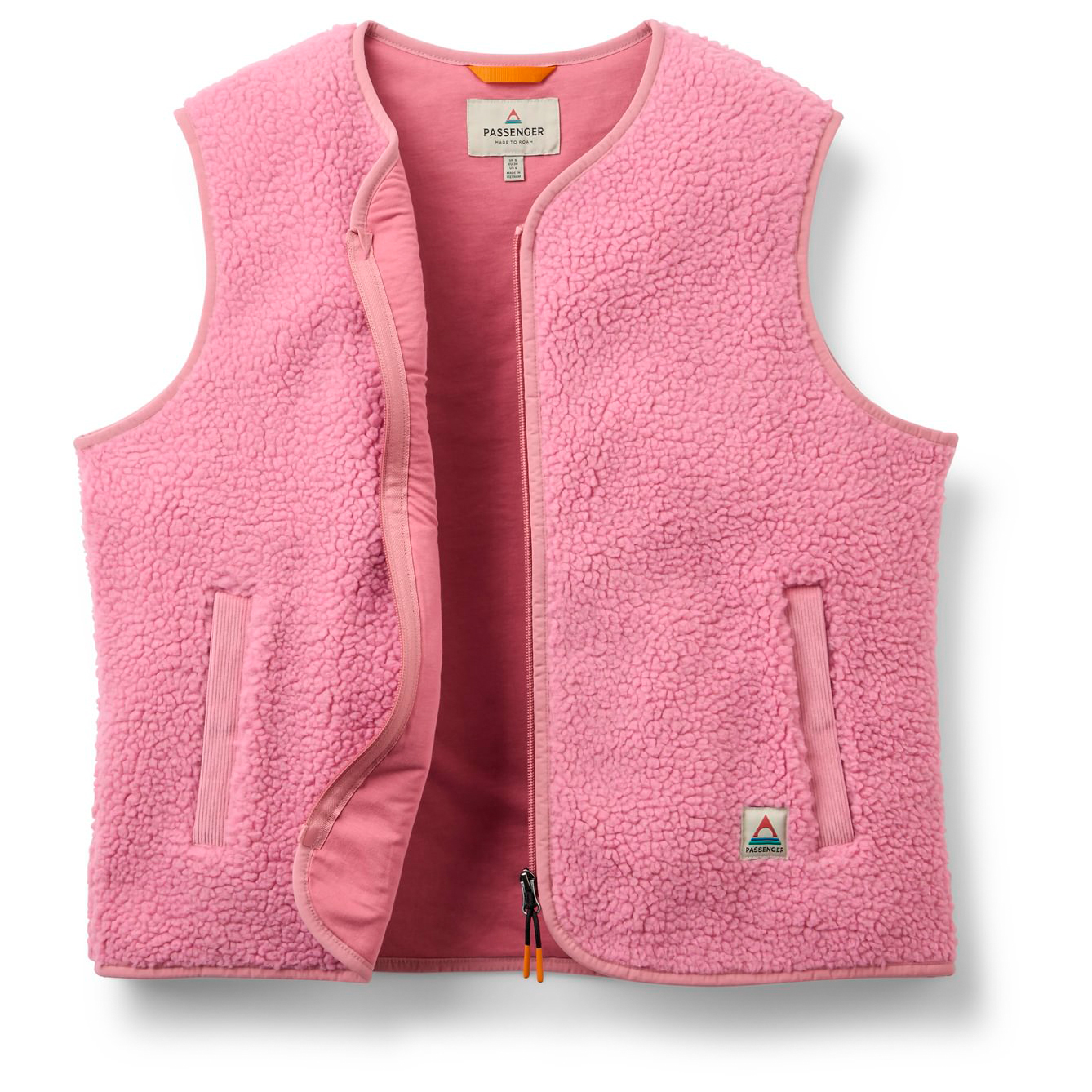 Passenger - Women's Tawny Collarless Deep-Pile Sherpa Gilet - Fleeceweste