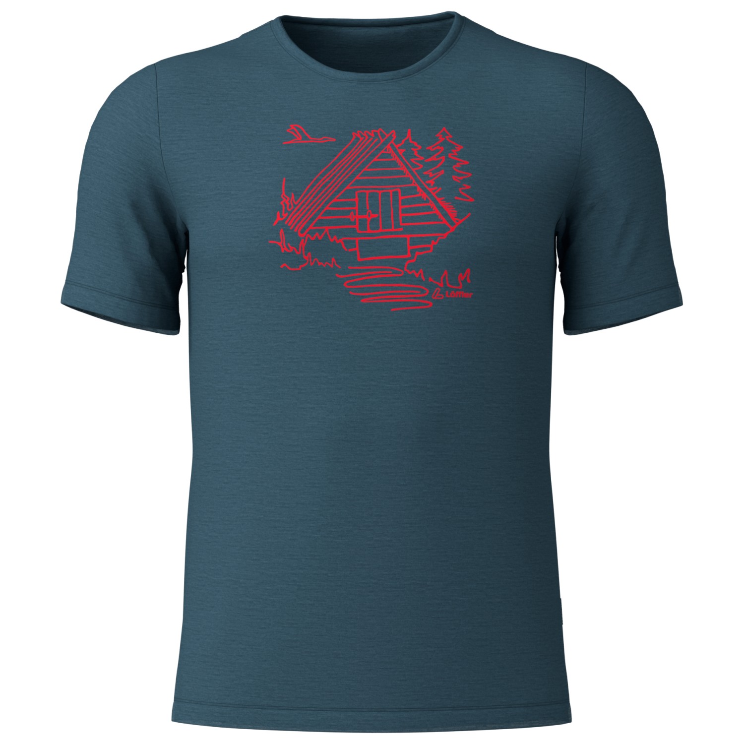 Löffler - Printshirt Cottage Merino-Tencel - Merinoshirt