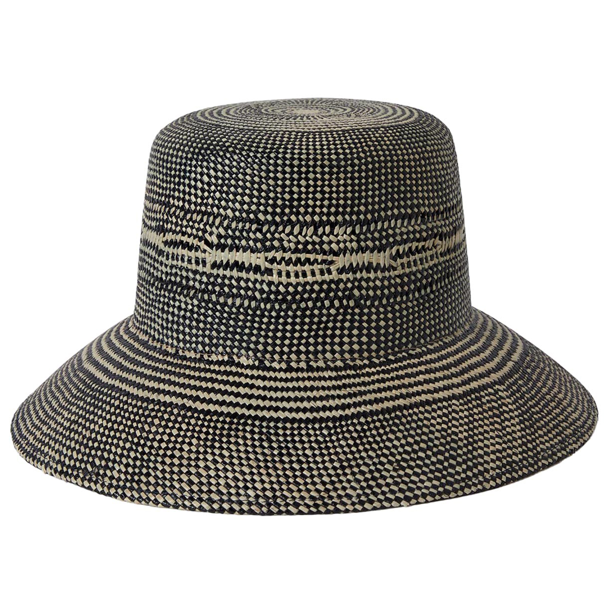 Brixton - Women's Lopez Panama Straw Bucket Hat - Hut Brixton - Women's Lopez Panama Straw Bucket Hat - Hut