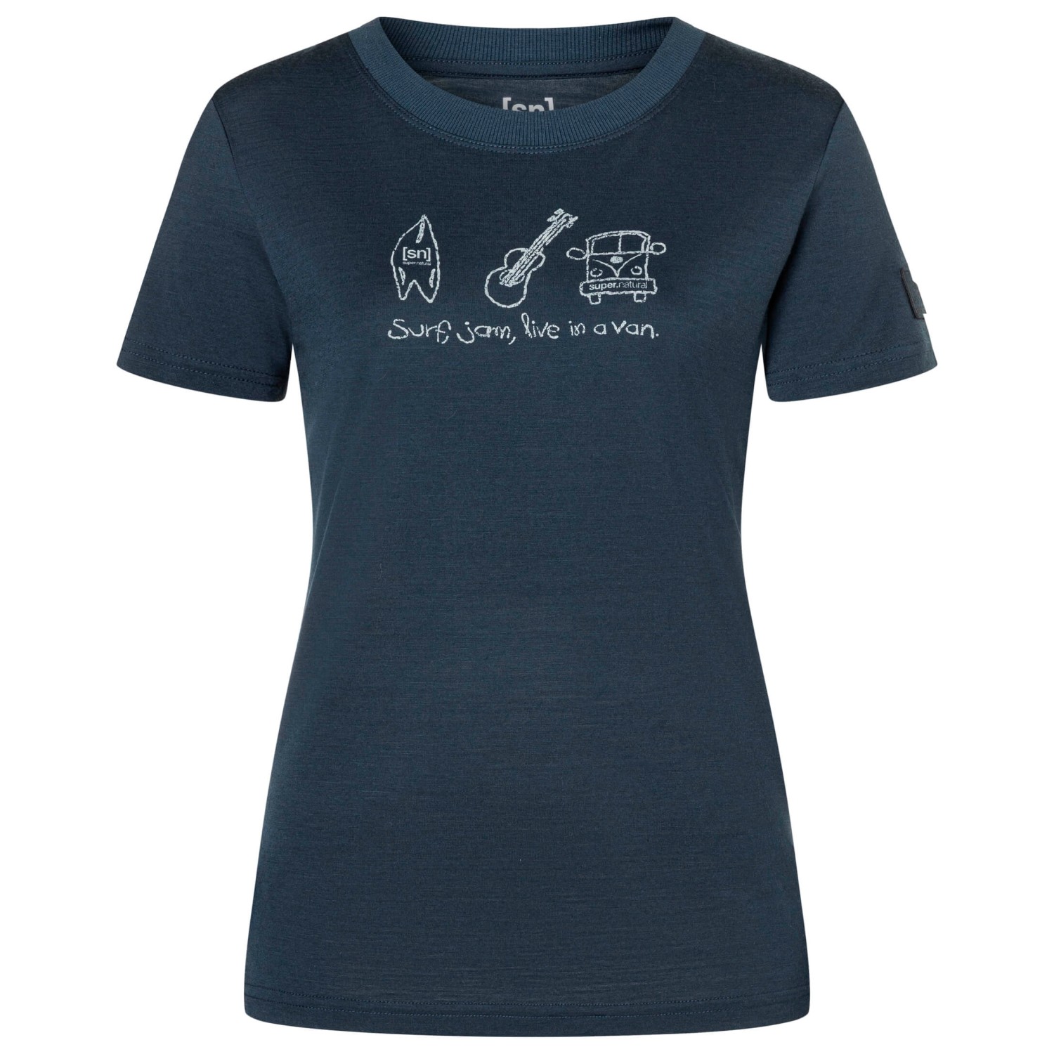 super.natural - Women's Van Life Bio Jersey Tee - Merinoshirt