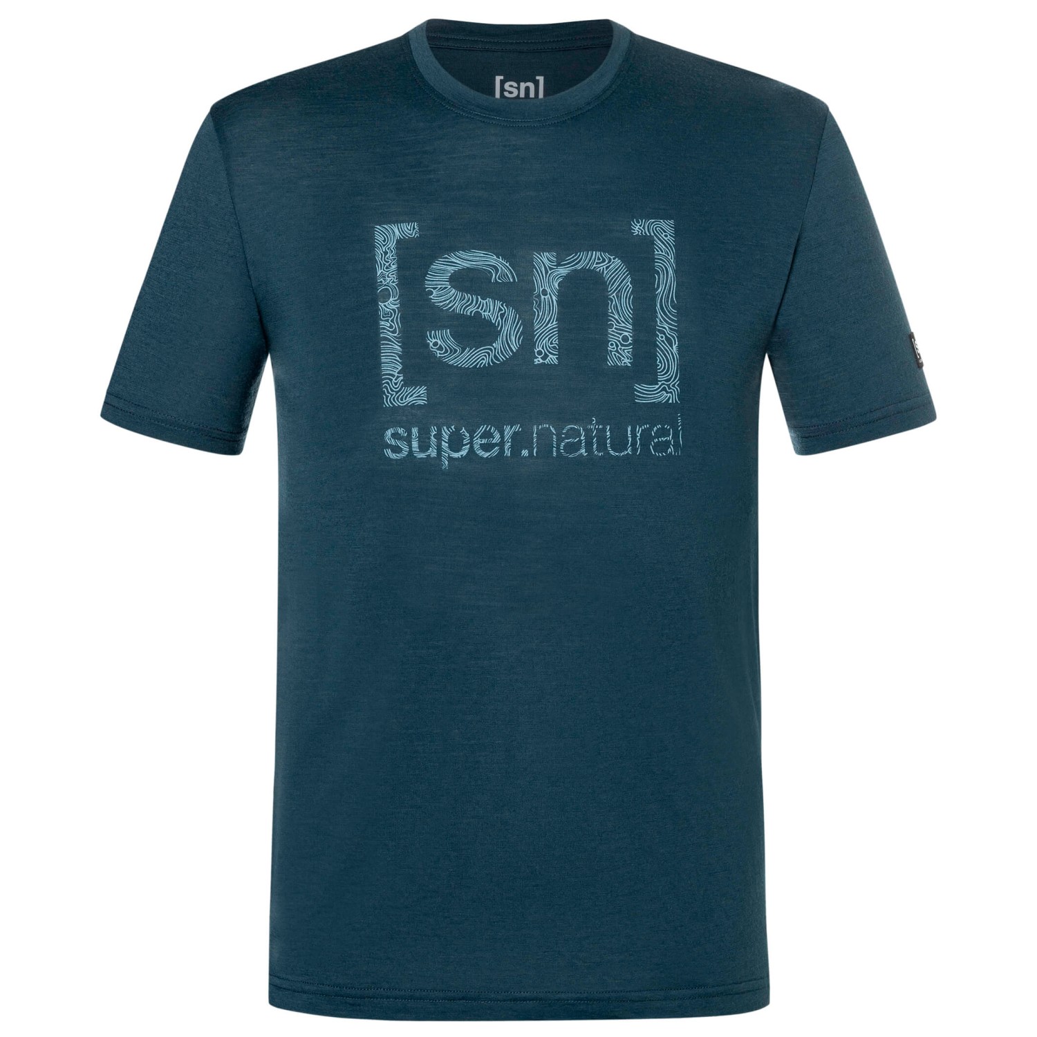 super.natural - Logo Lines Tee - Merinoshirt