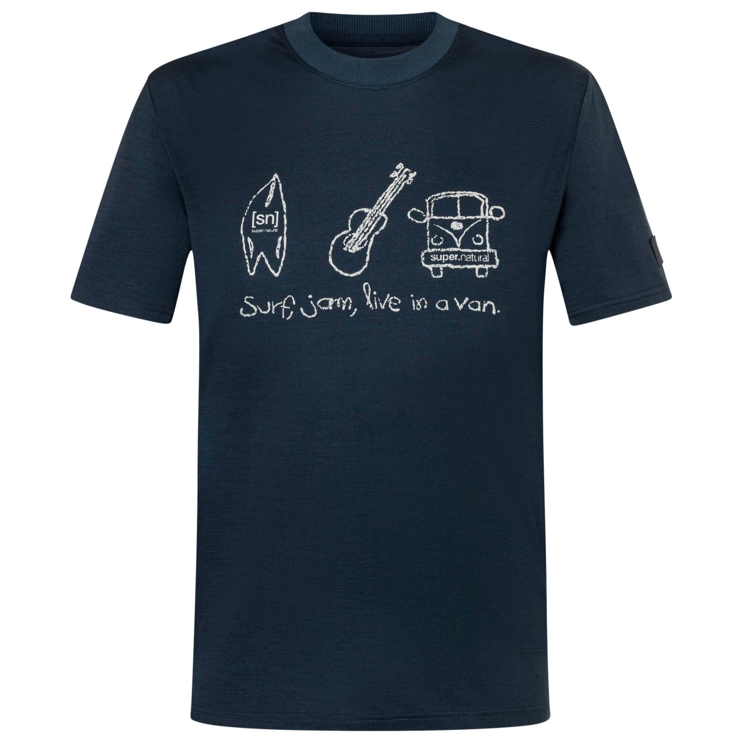 super.natural - Van Life Bio Jersey Tee - Merinoshirt